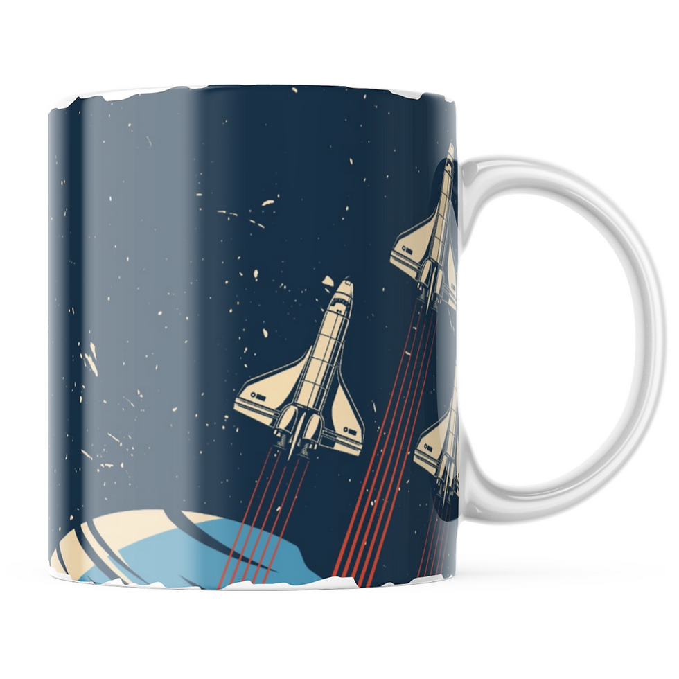 Spacecraft Mug Front View