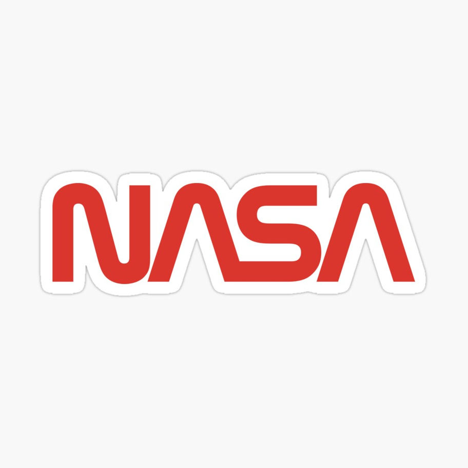NASA Worm Sticker Front View