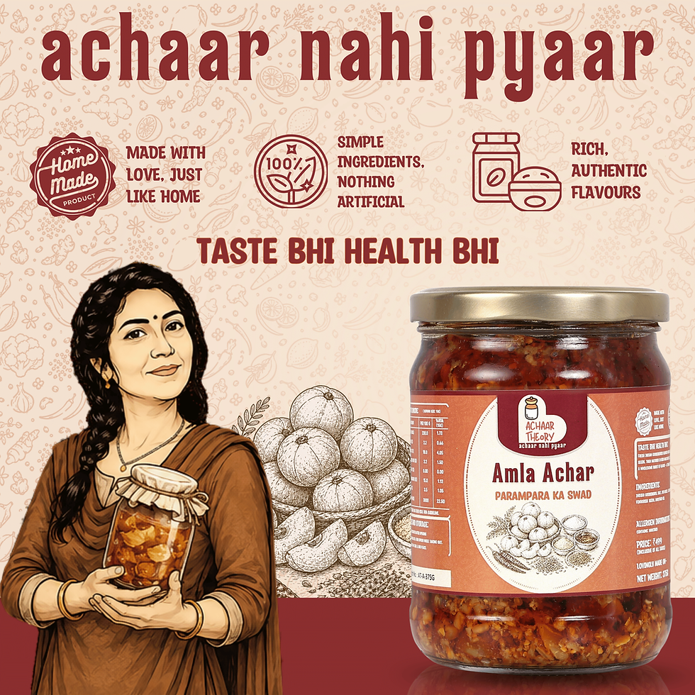 Thumbnail: Achaar Theory Tangy & Spicy Amla Pickle Low Oil & No Artificial Preservatives 