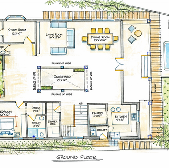 Concept floor plan | Mira Illam | Reha Design Studio