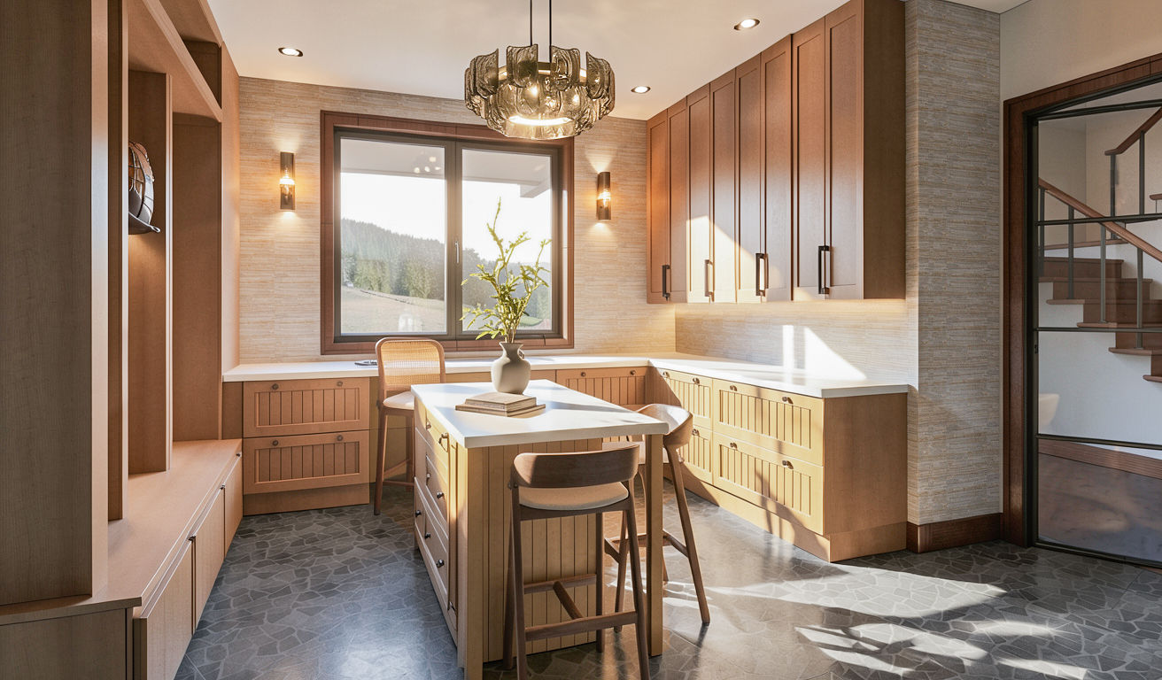 3D Rendering of Laundry Room Design located in Eugene, OR