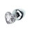 Thumbnail: Stainless Steel  Diamond White Heart Butt Plug In Medium 3.15 Inch