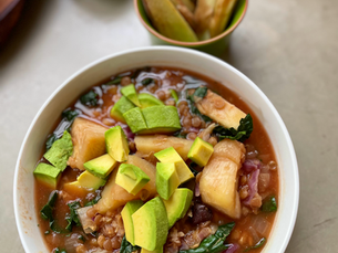 Sopa de pana y lentejas 