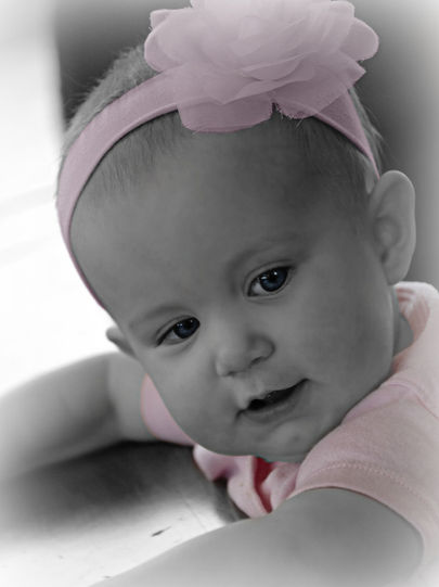 Adorable baby girl pink headband