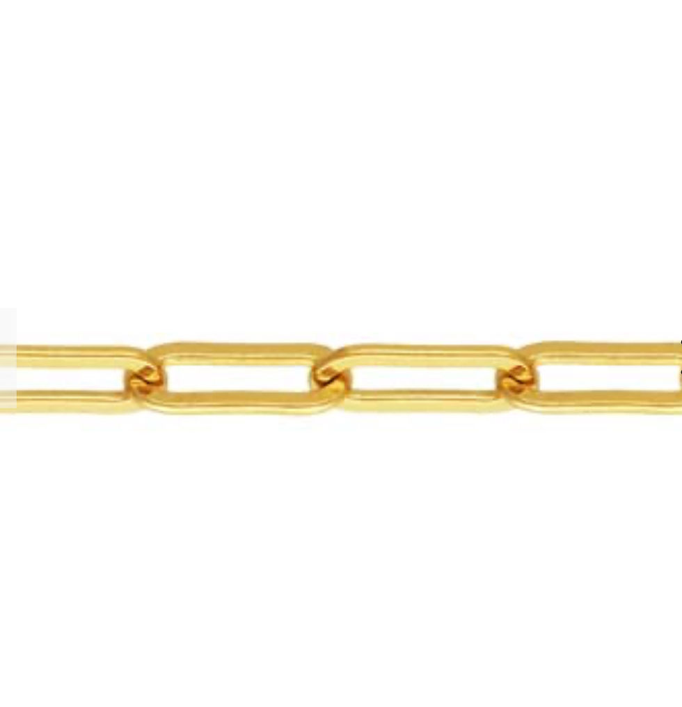 Thumbnail: Gold Paperclip Chain Gold Bracelet