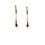 Thumbnail: Gold Gemstone Hematite Drop Earrings