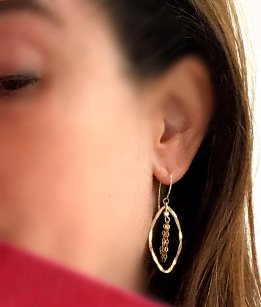 Thumbnail: Multi-Chains Drop Gold Earrings
