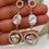 Thumbnail: Circle of life Pearl Drop Earrings with yellow gold beads