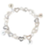 Love Silver Engrave Personalised Hearts Bracelet