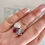 Thumbnail: Rose Quartz, Ruby and Amazonite Gemstone Rings Set