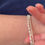 Thumbnail: Skinny Sparkle Silver Diamond-cut Beads Bracelet