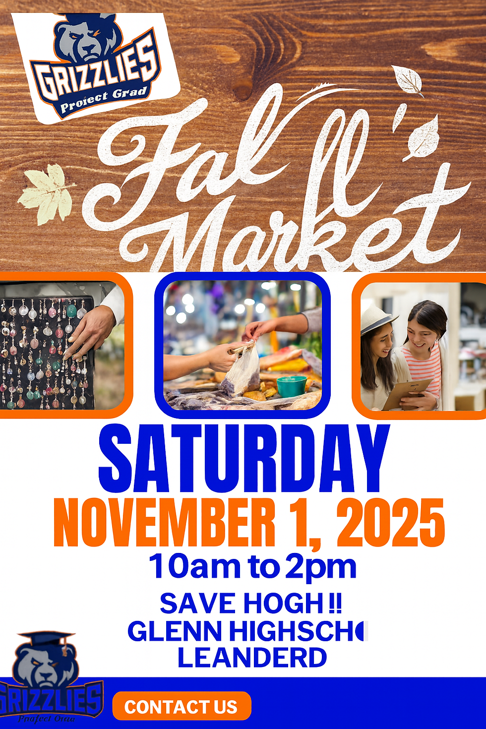 Glenn HS Project Graduation/Grizzly Fall Market & Events