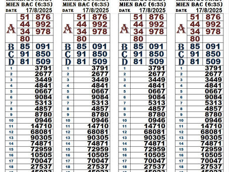 Lottery results 17-08-25(6:30pm)