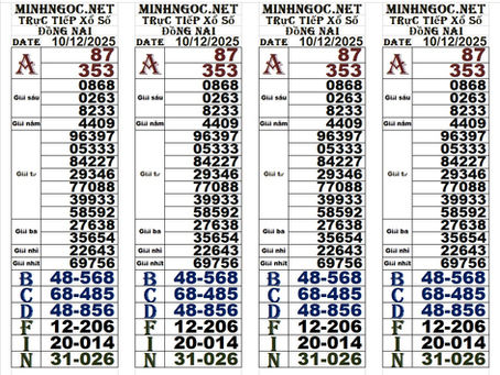Lottery results 10-12-25(4:30pm)