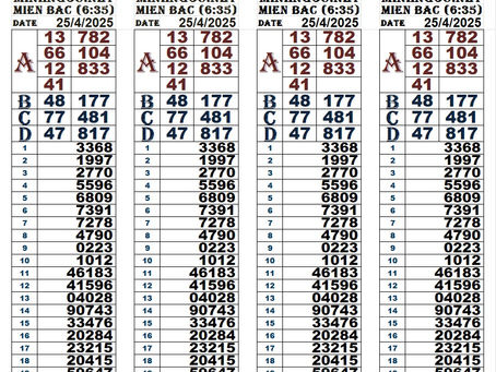 Lottery results 25-04-25(6:30pm)