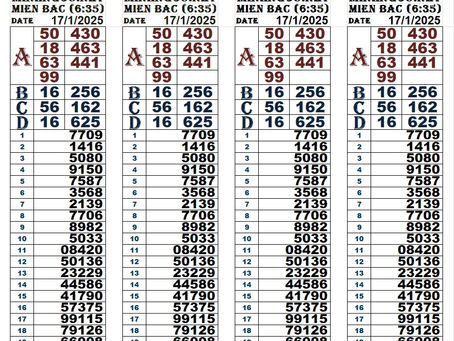 Zoo666 lottery results 17-01-25(6:30pm)