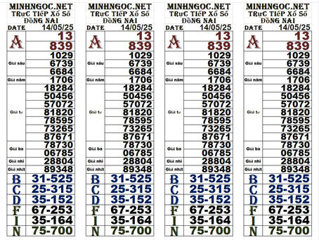 Lottery results 14-05-25(4:30pm)