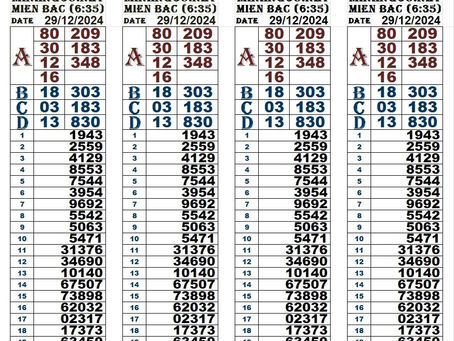 Zoo666 lottery results 29-12-24(6:30pm)