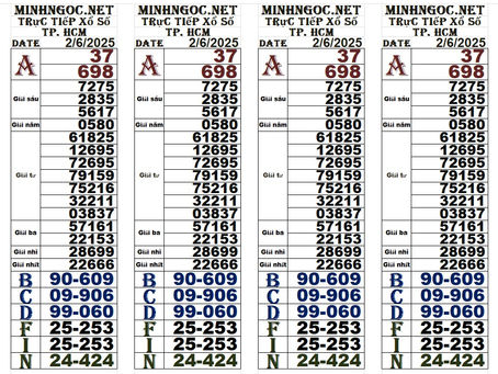 Lottery results 02-06-25(4:30pm)