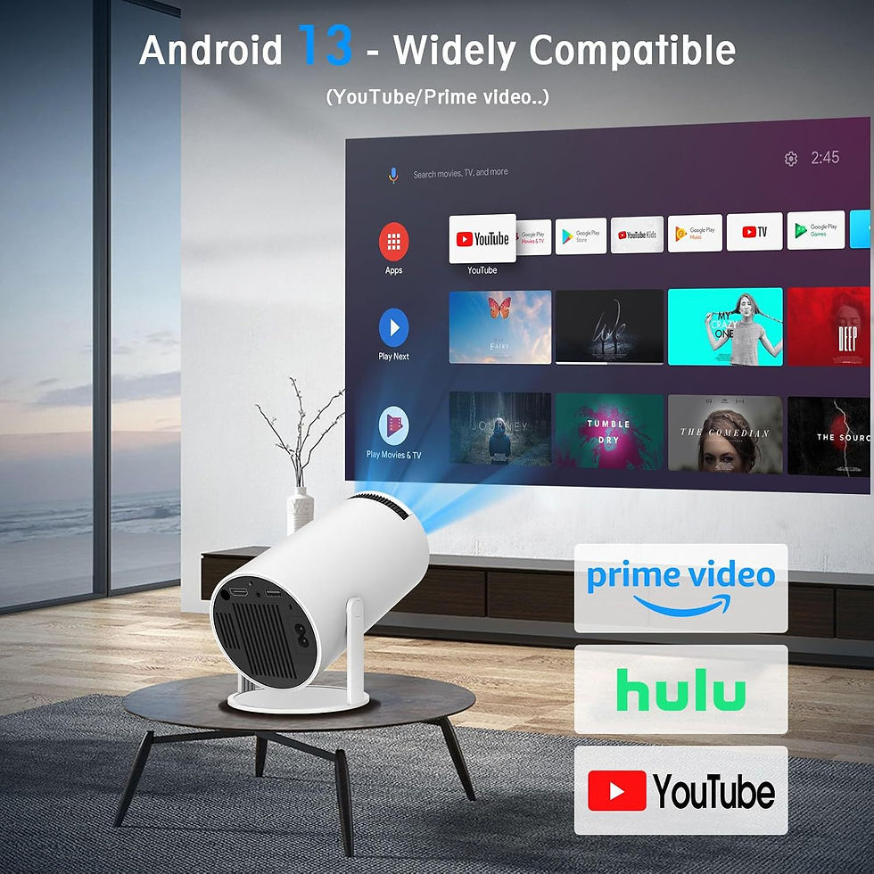 Thumbnail: Portable Android 13 Bluetooth 4K Mini Projector