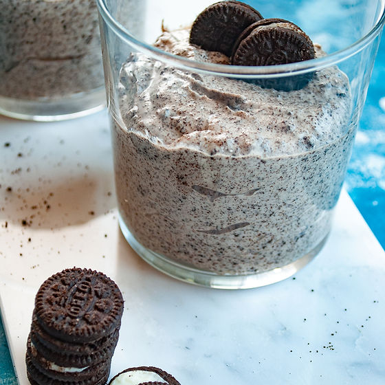 Copinhos de Mousse de Oreo