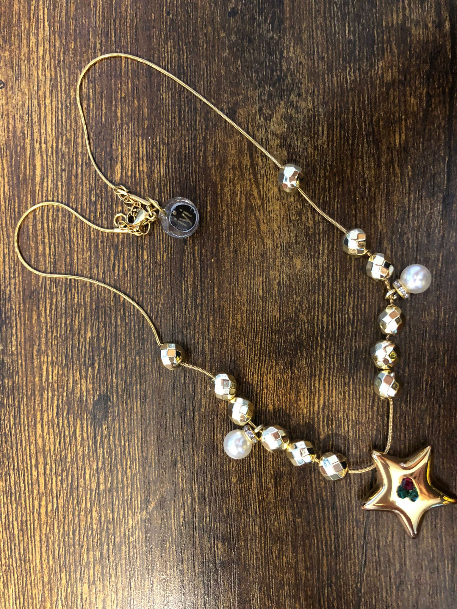 Golden star necklace
