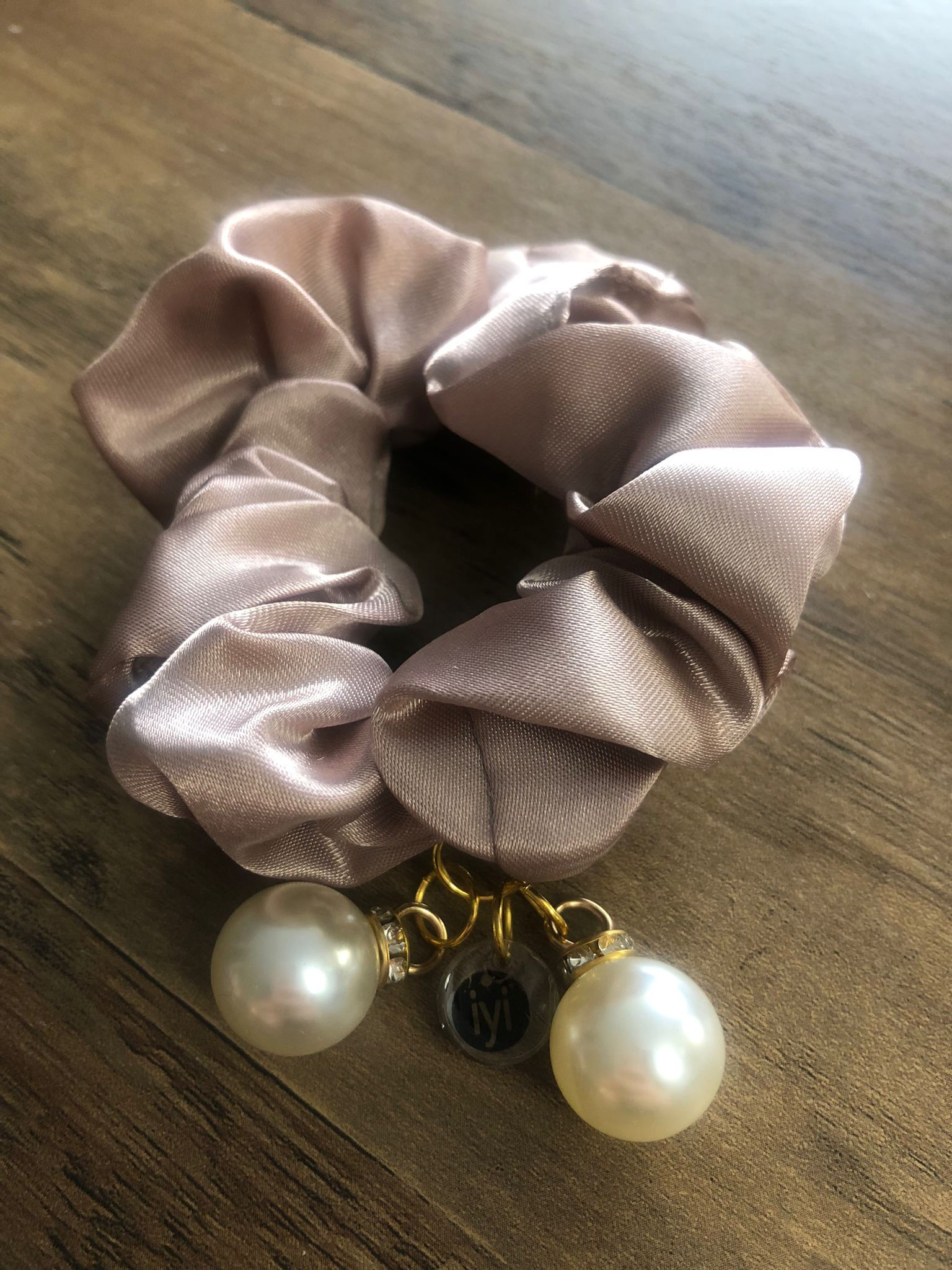 Soft satin hair scrunchie