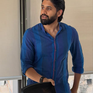 naga-chaitanya-wearing-nicobar-blue-stripe-shirt-2025