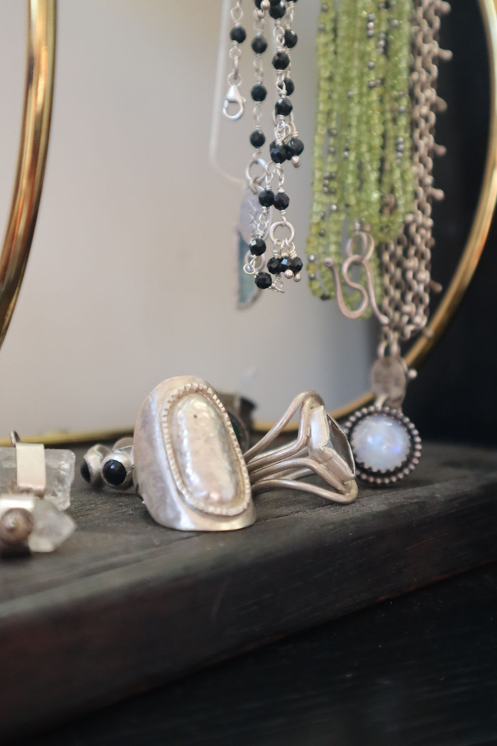 サムネイル： three jax Hammered sterling silver Ring