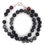 Thumbnail: lava stone obsidian  and snow flake obsidian gemstone necklace