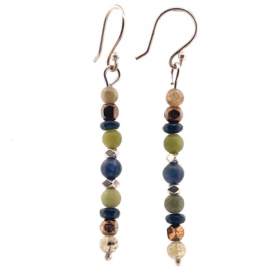 three jax ILLUMINATE sterling silver earrings