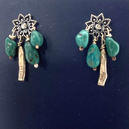 Miniature : three jax DREAMCATCHER and gemstone sterling silver earrings