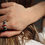 Miniatura: three jax spoke red coral and picasso jasper sterling silver 925 handmade unique ring