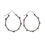 Thumbnail: drop sterling silver hoop earrings