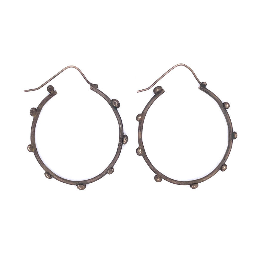 drop sterling silver hoop earrings