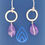 Thumbnail: three jax sterling silver handmade DROP Amethyst Earrings