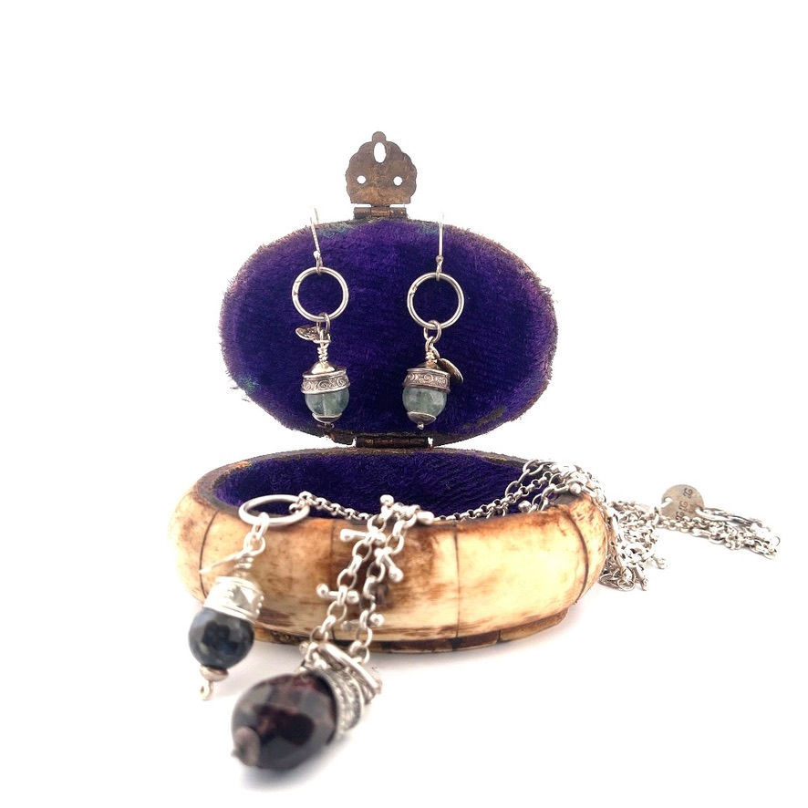 three jax phantasmagoria Snake skin Jasper  gemstone sterling silver pendant