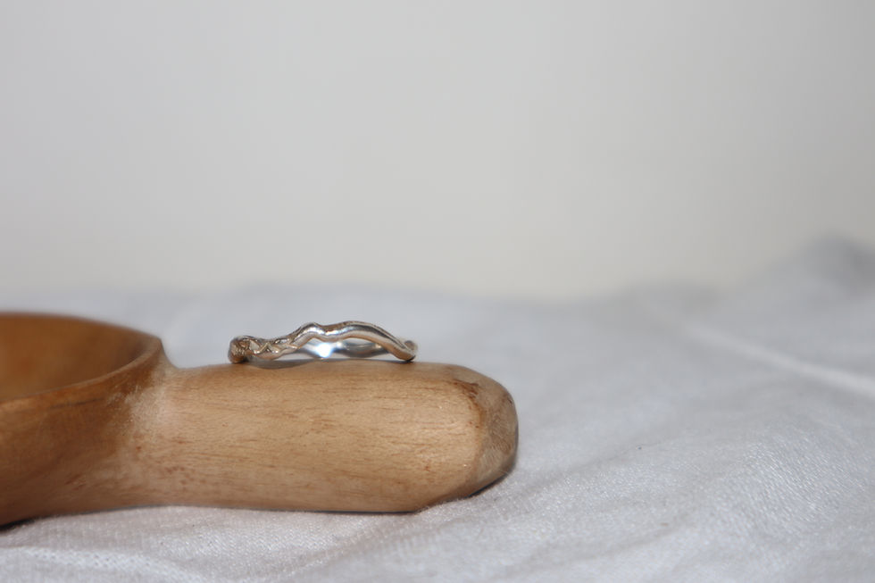 サムネイル： three jax sterling silver handmade Basics Wave Ring