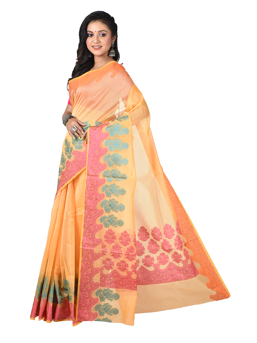 Net Patola Handwoven Saree With Blouse Piece| Code-BN/07