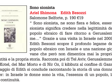 Recensione del libro "Sono Sionista" sulla rivista Shalom