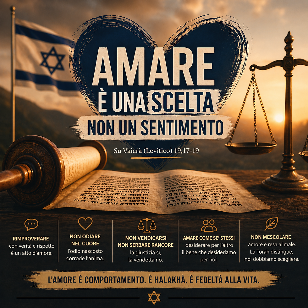 L'amore universale sulla pelle degli altri non è amore, è indifferenza. 🇮🇱 Nuova puntata: analizziamo Levitico 19 e il pensiero di Nacmanide. L'amore come scelta politica ed etica, oltre i sentimentalismi.