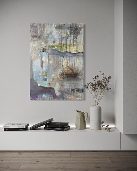 Maleriet "Mellomrom" i utvalgt interiør