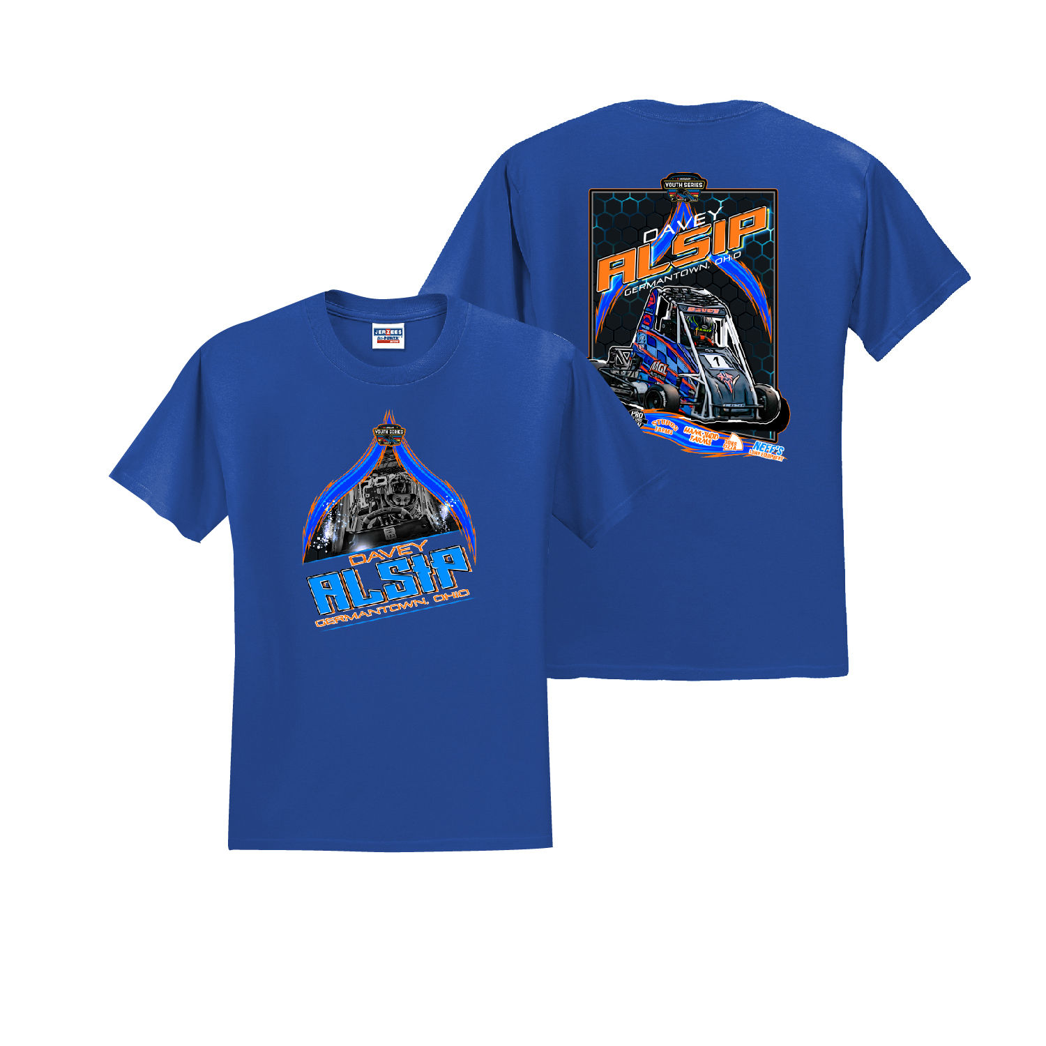 Davey Alsip - 50/50 Jerzees Racing Tee