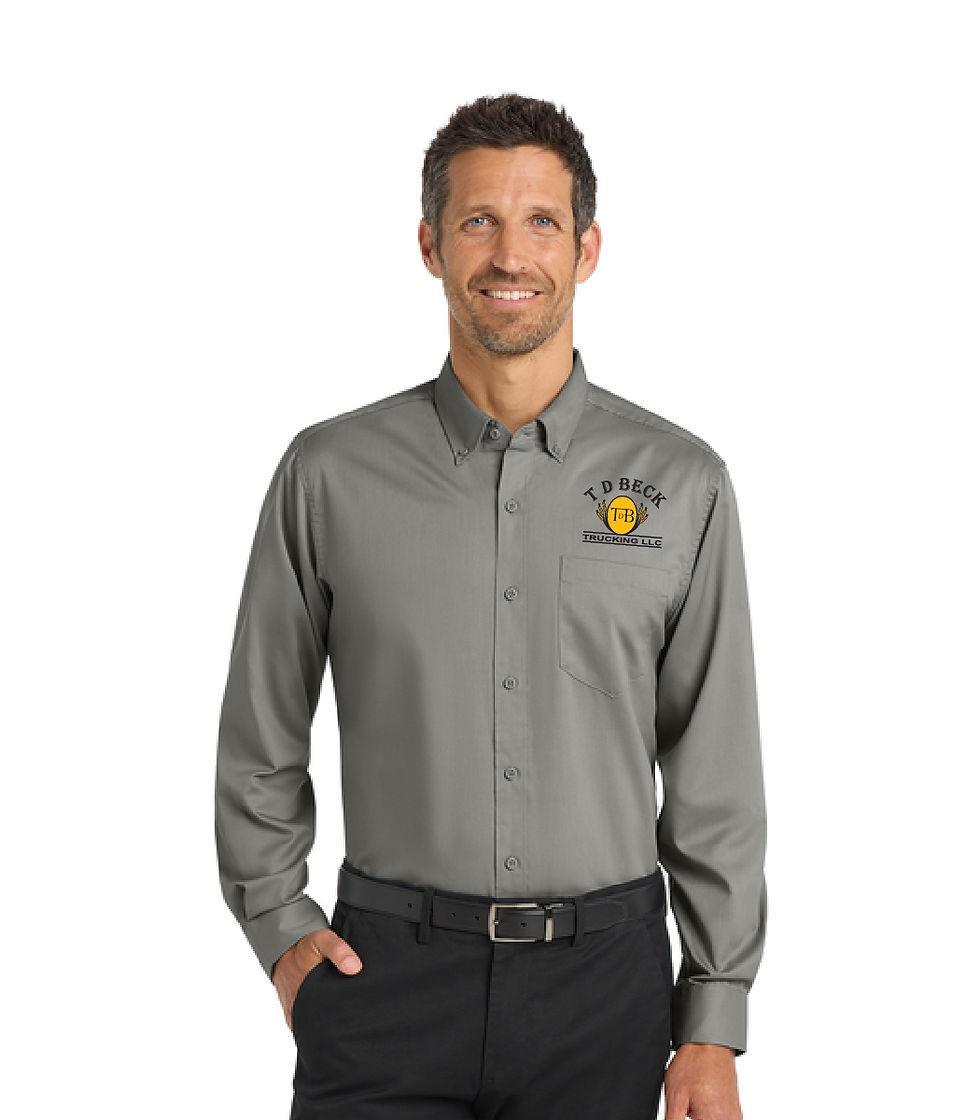 Thumbnail: TD Beck Trucking - Port Authority Twill Long Sleeve Dress Shirt, TD4