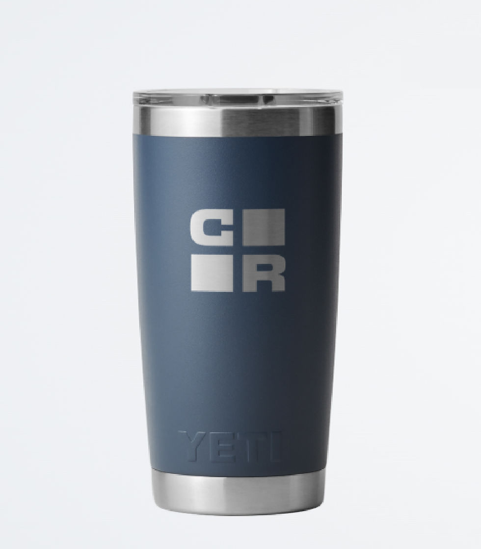 Thumbnail: YETI Stainless Steel 20 oz. Tumbler, CR Icon Engraved Logo