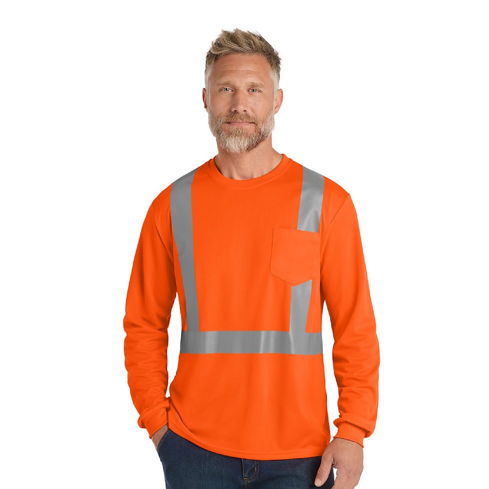 Thumbnail: CS201 CornerStone ANSI 107 Class 2 Mesh Long Sleeve Tee, ART Logo