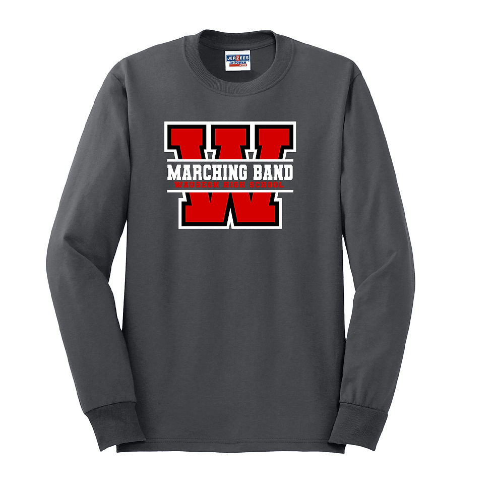 Thumbnail: Wauseon Marching Band Jerzees 50/50 Long-Sleeve T-Shirt WA37