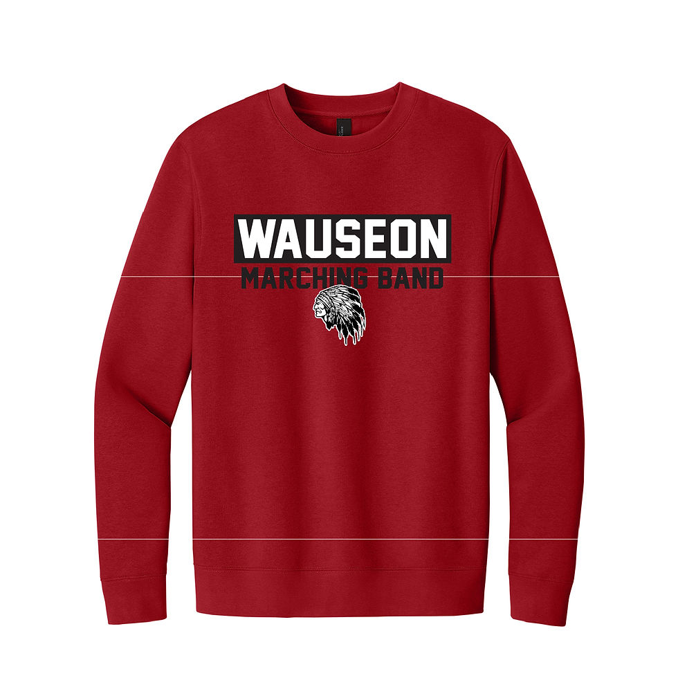 Thumbnail: Wauseon Marching Band District Fleece Crewneck Sweatshirt WA38