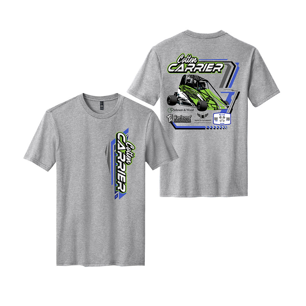 Thumbnail: Colten Carrier - Green Carlson's Logo 50/50 DryPower TShirt