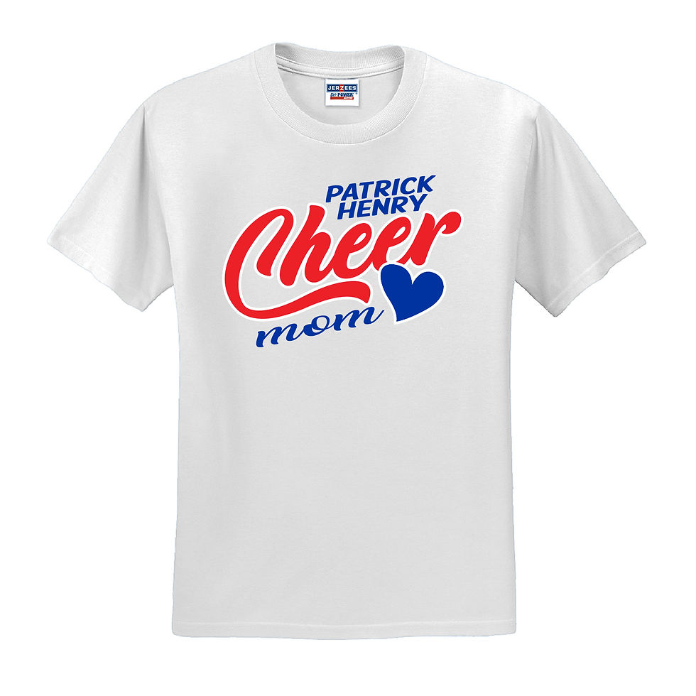 Thumbnail: Patrick Henry Cheer Mom 50/50 Jerzees T-Shirt,  PH09